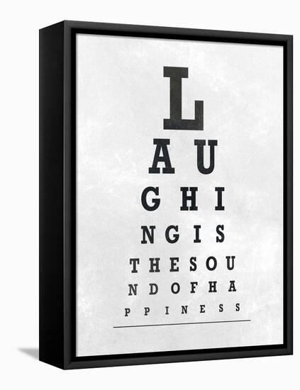 Eye Chart Typography II-null-Framed Stretched Canvas