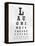 Eye Chart Typography II-null-Framed Stretched Canvas