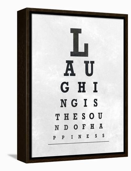 Eye Chart Typography II-null-Framed Stretched Canvas