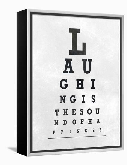 Eye Chart Typography II-null-Framed Stretched Canvas