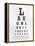 Eye Chart Typography II-null-Framed Stretched Canvas