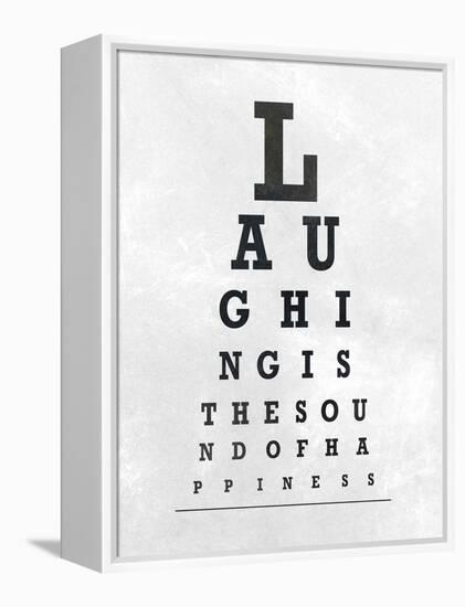 Eye Chart Typography II-null-Framed Stretched Canvas