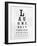 Eye Chart Typography II-null-Framed Art Print