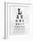 Eye Chart Typography II-null-Framed Art Print