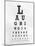 Eye Chart Typography II-null-Mounted Art Print