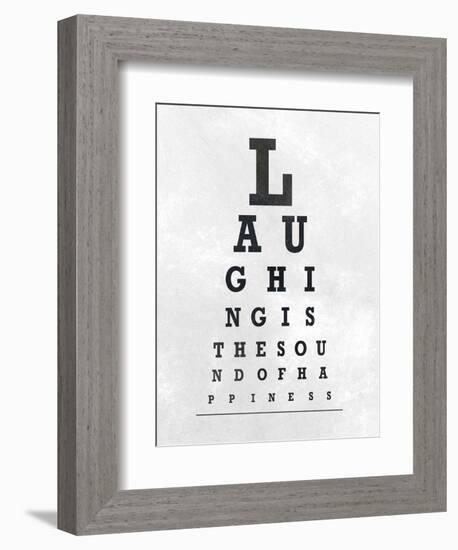 Eye Chart Typography II-null-Framed Premium Giclee Print