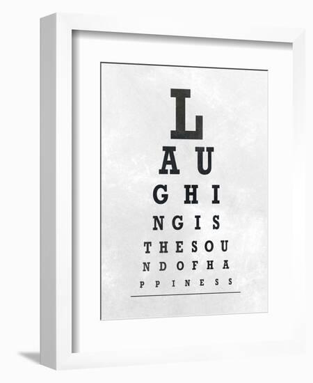 Eye Chart Typography II-null-Framed Premium Giclee Print