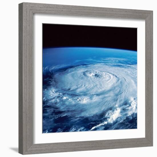 Eye of Hurricane Elena in the Gulf of Mexico-Stocktrek Images-Framed Photographic Print