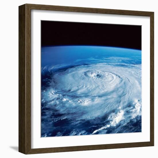 Eye of Hurricane Elena in the Gulf of Mexico-Stocktrek Images-Framed Photographic Print