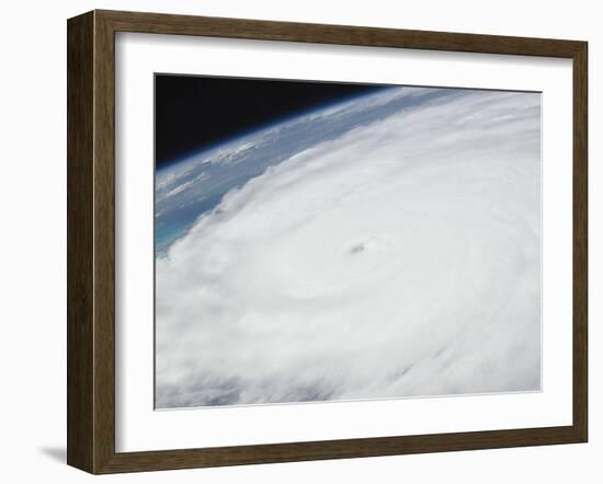 Eye of Hurricane Irene as Viewed from Space-Stocktrek Images-Framed Photographic Print