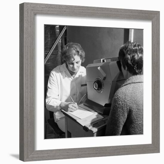 Eye Screening, Rotherham, South Yorkshire, 1967-Michael Walters-Framed Photographic Print