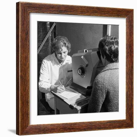 Eye Screening, Rotherham, South Yorkshire, 1967-Michael Walters-Framed Photographic Print