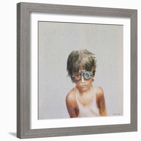 Eye Test at Vivekananda-Lincoln Seligman-Framed Giclee Print