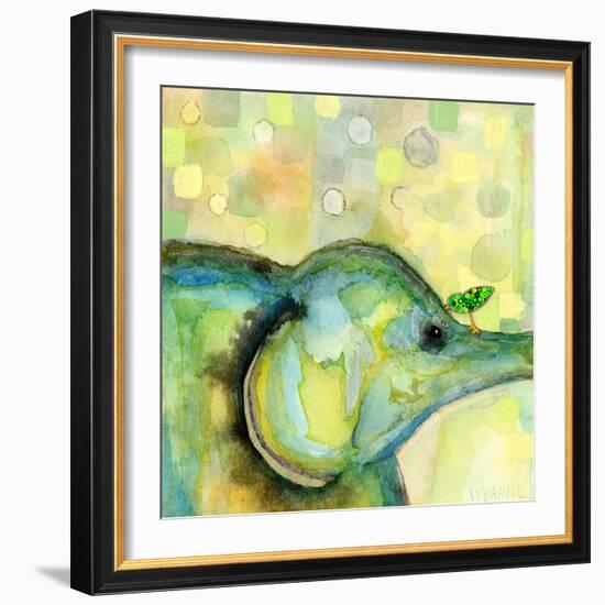 Eye to Eye Elephant-Wyanne-Framed Giclee Print