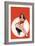 Eyeful Magazine; Brunette in a Red Bathing Suit-Peter Driben-Framed Art Print