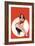 Eyeful Magazine; Brunette in a Red Bathing Suit-Peter Driben-Framed Art Print