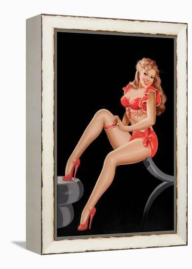 Eyeful Magazine: Pinup in Red-Peter Driben-Framed Stretched Canvas