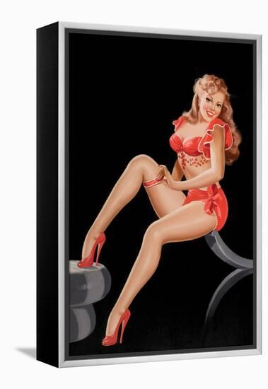 Eyeful Magazine: Pinup in Red-Peter Driben-Framed Stretched Canvas