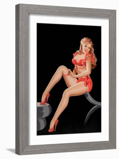 Eyeful Magazine: Pinup in Red-Peter Driben-Framed Art Print