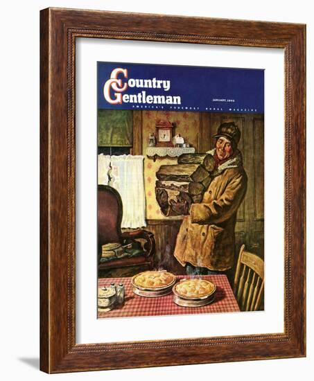 "Eyeing the Pies," Country Gentleman Cover, January 1, 1945-Amos Sewell-Framed Giclee Print