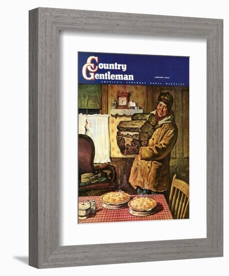 "Eyeing the Pies," Country Gentleman Cover, January 1, 1945-Amos Sewell-Framed Giclee Print