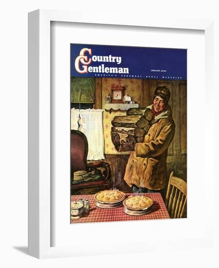 "Eyeing the Pies," Country Gentleman Cover, January 1, 1945-Amos Sewell-Framed Giclee Print