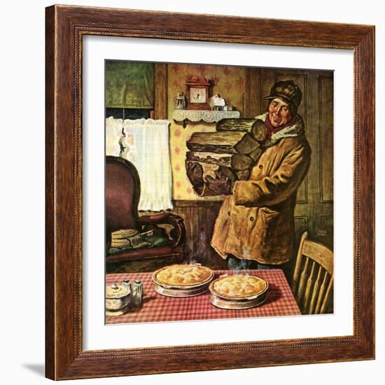 "Eyeing the Pies,"January 1, 1945-Amos Sewell-Framed Giclee Print