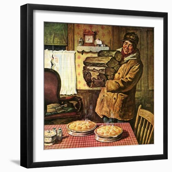 "Eyeing the Pies,"January 1, 1945-Amos Sewell-Framed Giclee Print