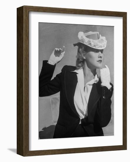 Eyelet Embroidery Revival: Cut Out Pattern on Gloves-Alfred Eisenstaedt-Framed Photographic Print