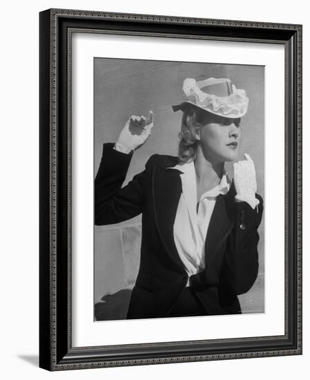 Eyelet Embroidery Revival: Cut Out Pattern on Gloves-Alfred Eisenstaedt-Framed Photographic Print