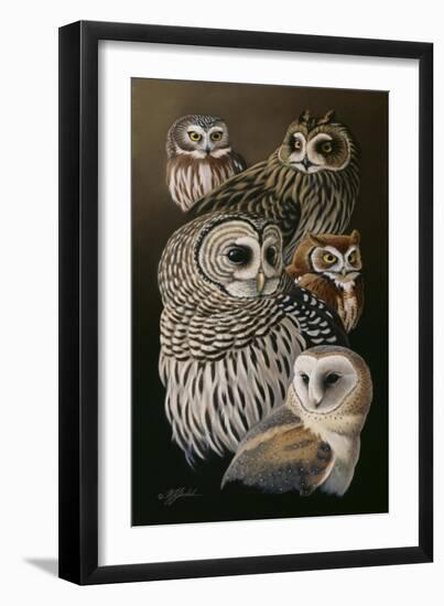 Eyes of the Night - Owls-Wilhelm Goebel-Framed Giclee Print