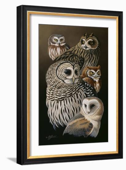 Eyes of the Night - Owls-Wilhelm Goebel-Framed Giclee Print