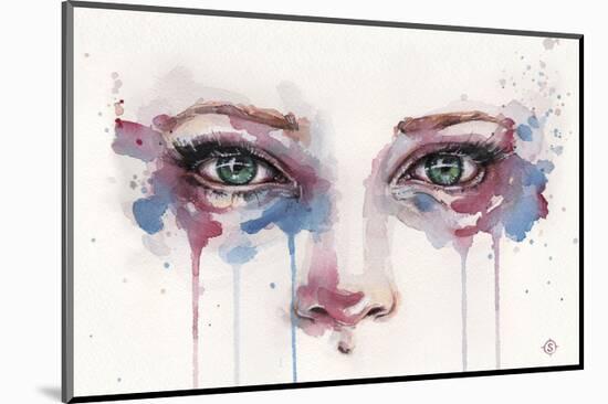 Eyes (Realistic Portrait Of Eyes)-Sillier than Sally-Mounted Art Print