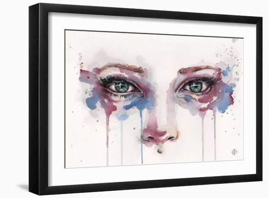 Eyes (Realistic Portrait Of Eyes)-Sillier than Sally-Framed Art Print