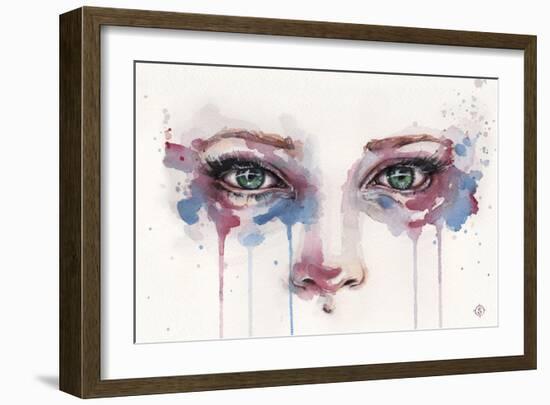 Eyes (Realistic Portrait Of Eyes)-Sillier than Sally-Framed Art Print