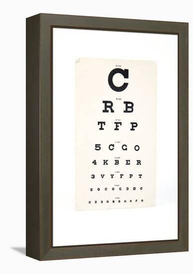 Eyesight Test Chart-Gregory Davies-Framed Premier Image Canvas