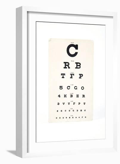 Eyesight Test Chart-Gregory Davies-Framed Photographic Print