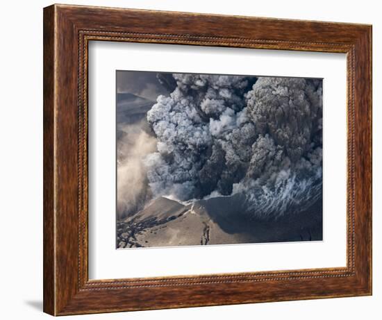 Eyjafjallajokull volcano erupting in Iceland-Paul Souders-Framed Photographic Print