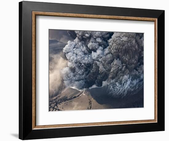 Eyjafjallajokull volcano erupting in Iceland-Paul Souders-Framed Photographic Print