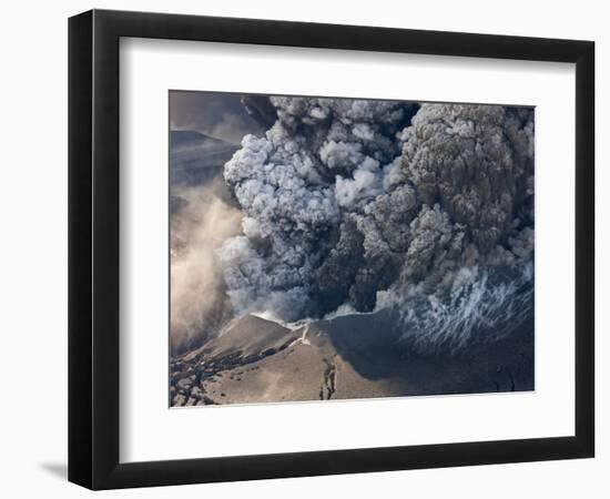 Eyjafjallajokull volcano erupting in Iceland-Paul Souders-Framed Photographic Print