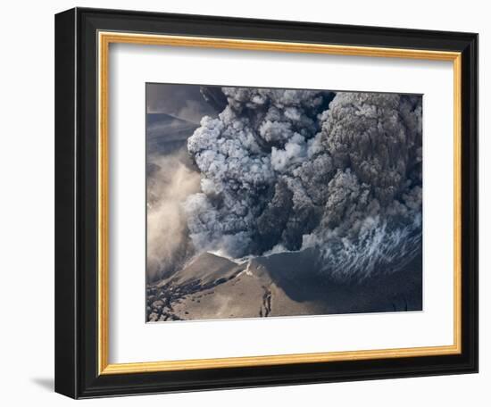 Eyjafjallajokull volcano erupting in Iceland-Paul Souders-Framed Photographic Print