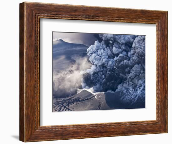 Eyjafjallajokull volcano erupting in Iceland-Paul Souders-Framed Photographic Print