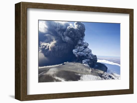 Eyjafjallajokull Volcano Erupting in Iceland-Paul Souders-Framed Photographic Print