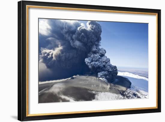 Eyjafjallajokull Volcano Erupting in Iceland-Paul Souders-Framed Photographic Print