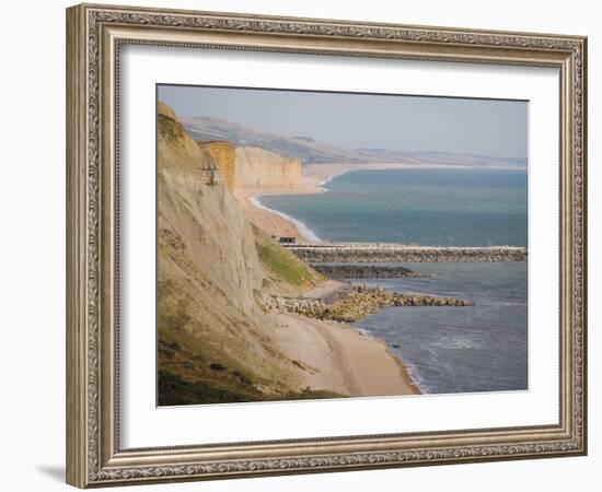 Eype Mouth, Dorset Coast Path to Thornecombe Beacon, Jurassic Coast, Dorset, England, UK-David Hughes-Framed Photographic Print