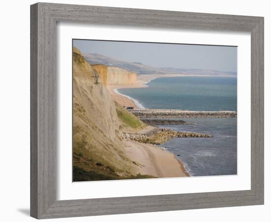 Eype Mouth, Dorset Coast Path to Thornecombe Beacon, Jurassic Coast, Dorset, England, UK-David Hughes-Framed Photographic Print