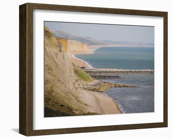 Eype Mouth, Dorset Coast Path to Thornecombe Beacon, Jurassic Coast, Dorset, England, UK-David Hughes-Framed Photographic Print