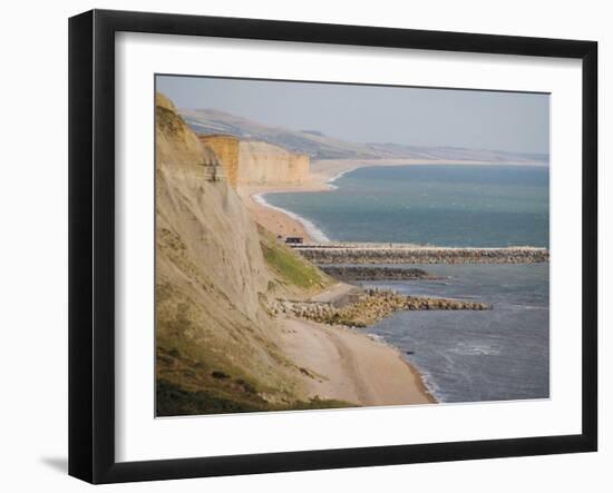 Eype Mouth, Dorset Coast Path to Thornecombe Beacon, Jurassic Coast, Dorset, England, UK-David Hughes-Framed Photographic Print