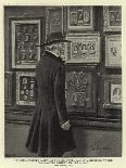 Thomas Carlyle Gazing at the Cromwell Family Miniatures at the Old Masters Exhibition-Eyre Crowe-Giclee Print