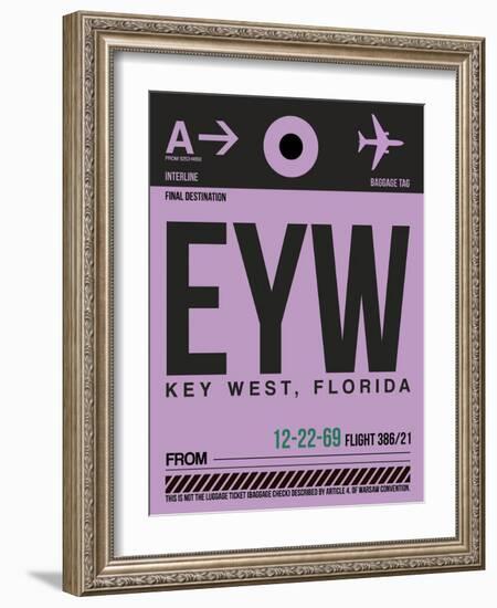 EYW Key West Luggage Tag I-NaxArt-Framed Art Print